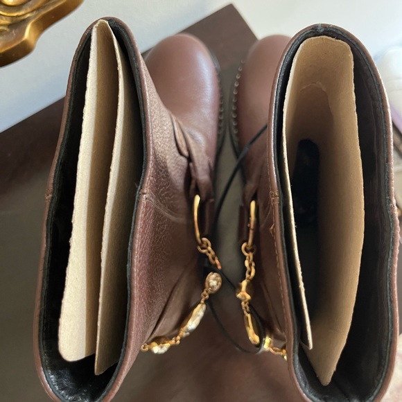 Sophia Webster BLAKE BIKER BOOT Chocolate & Crystal Harness - Picture 8 of 16